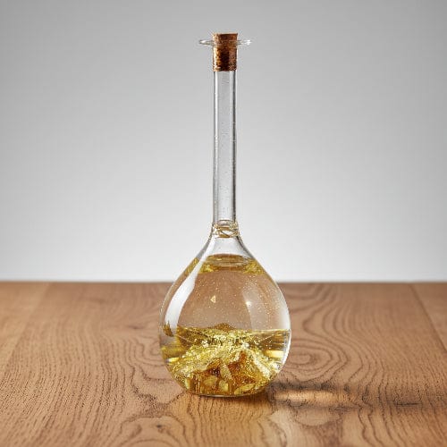FIOLE HAUTE DE FEUILLES D'OR