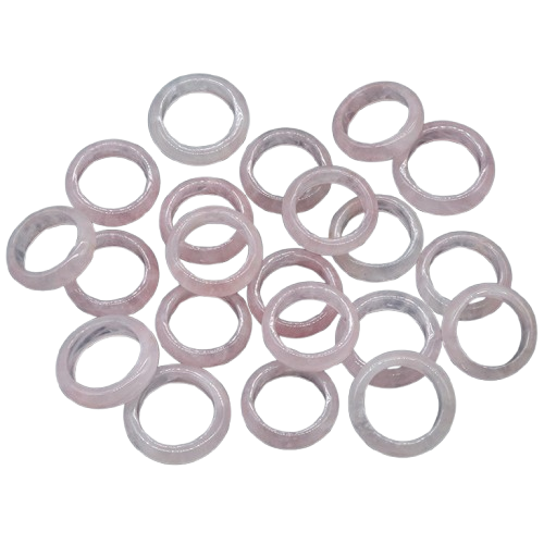 BAGUES JONC EN QUARTZ ROSE