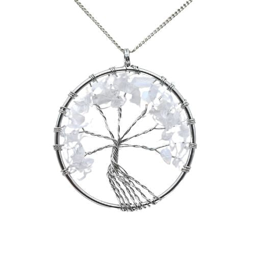 PENDENTIF ARBRE DE VIE EN PIERRE DE LUNE