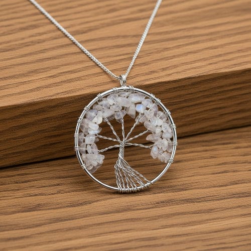 PENDENTIF ARBRE DE VIE EN PIERRE DE LUNE