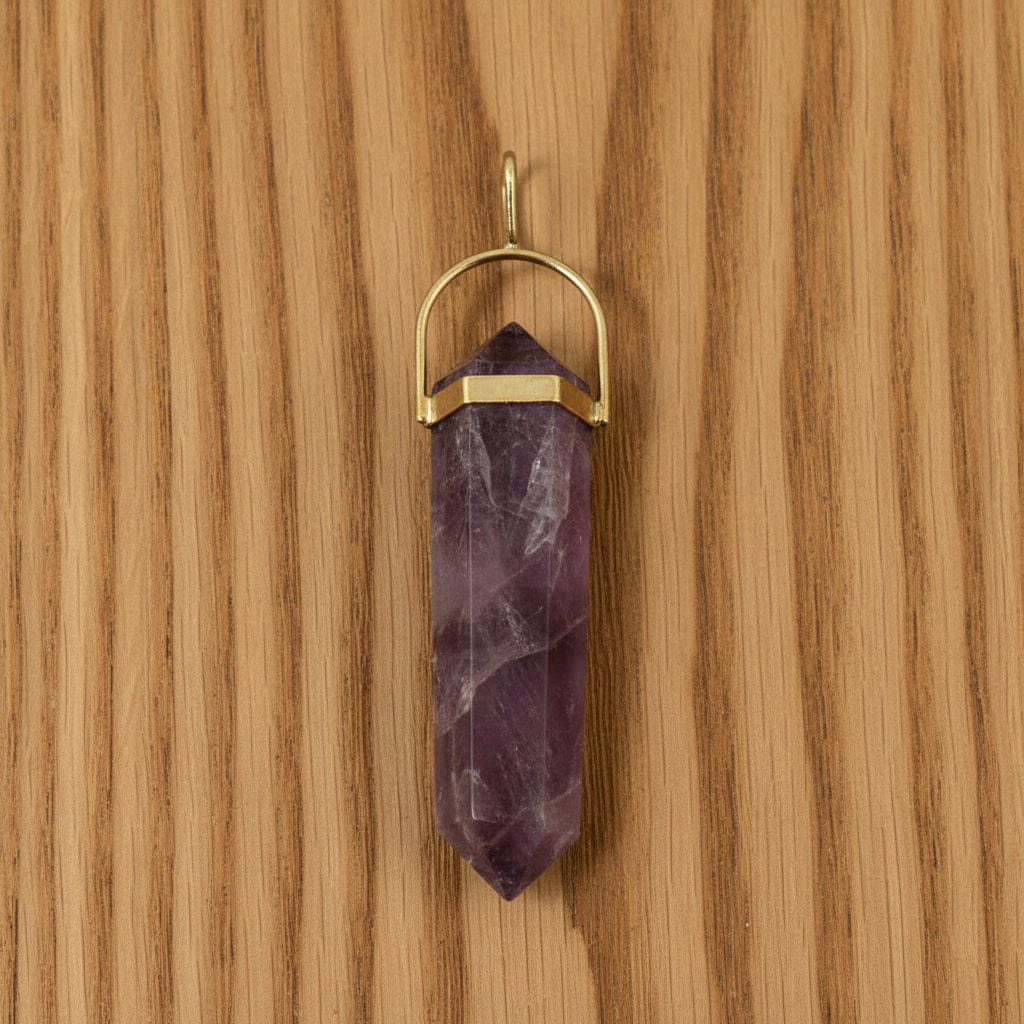 PENDENTIF BI-TERMINÉE AMÉTHYSTE