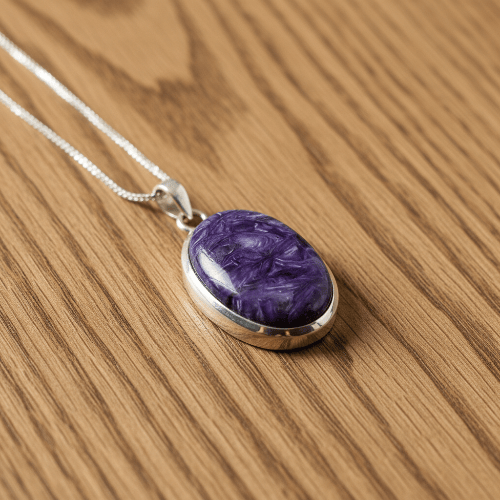 PENDENTIF CHAROÏTE SUR MONTURE ARGENT 925