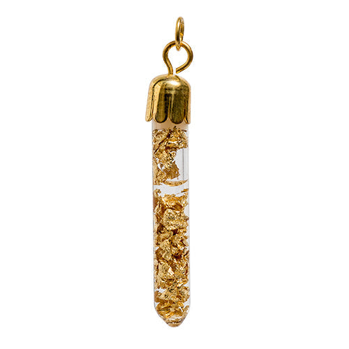 PENDENTIF LONG DE FEUILLES D’OR