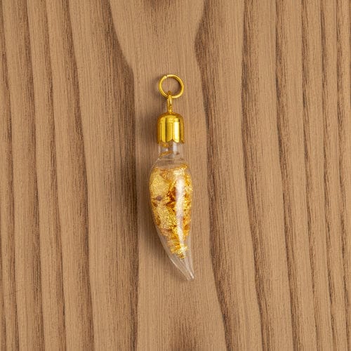 PENDENTIF PIMENT DE FEUILLES D'OR