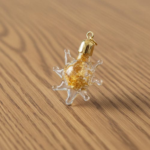 PENDENTIF SOLEIL DE FEUILLES D'OR