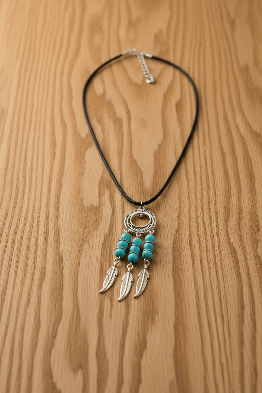 PENDENTIFS ATTRAPE RÊVES TURQUOISE RECONSTITUÉE