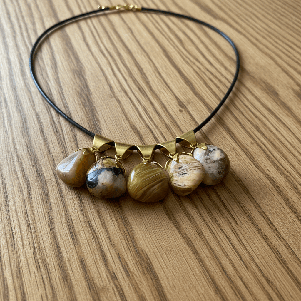 PENDENTIFS CALCÉDOINE MARRON