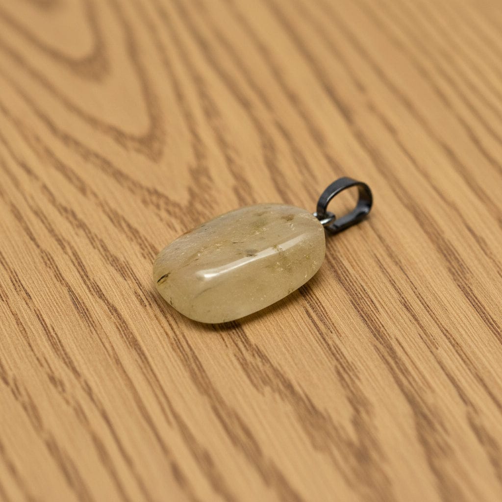 PENDENTIFS PIERRES ROULÉES SUR BÉLIÈRE QUARTZ FUMÉ