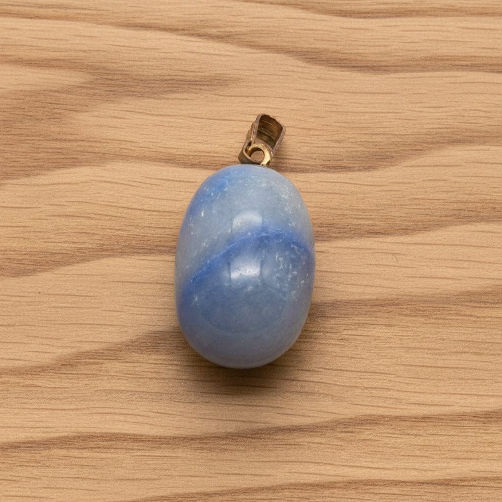 PENDENTIFS PIERRES ROULÉES SUR BÉLIÈRE QUARTZ LAZULI