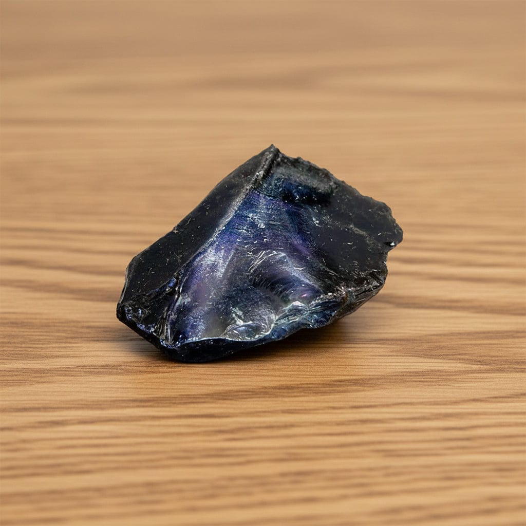 PIERRE BRUTE OBSIDIENNE OEIL CÉLESTE