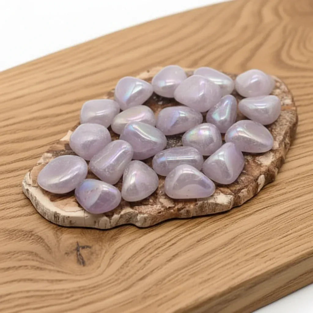 PIERRES ROULÉES EN AMÉTHYSTE QUARTZ AURA