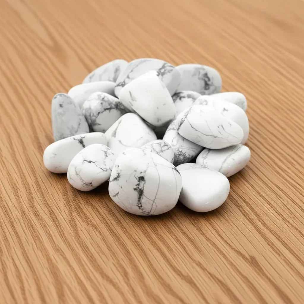 PIERRES ROULÉES HOWLITE BLANCHE