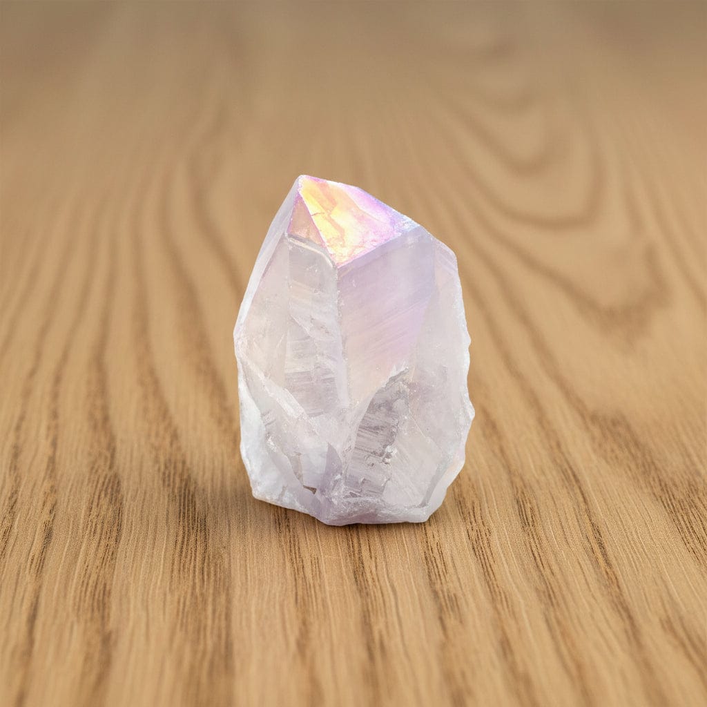 POINTE EN AMÉTHYSTE QUARTZ AURA PERLÉ MOYEN