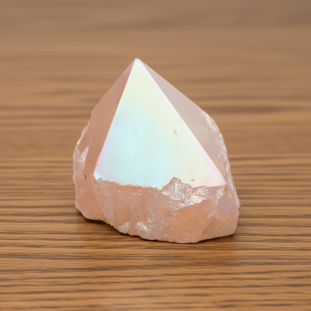 POINTE EN QUARTZ ROSE AURA PERLÉ