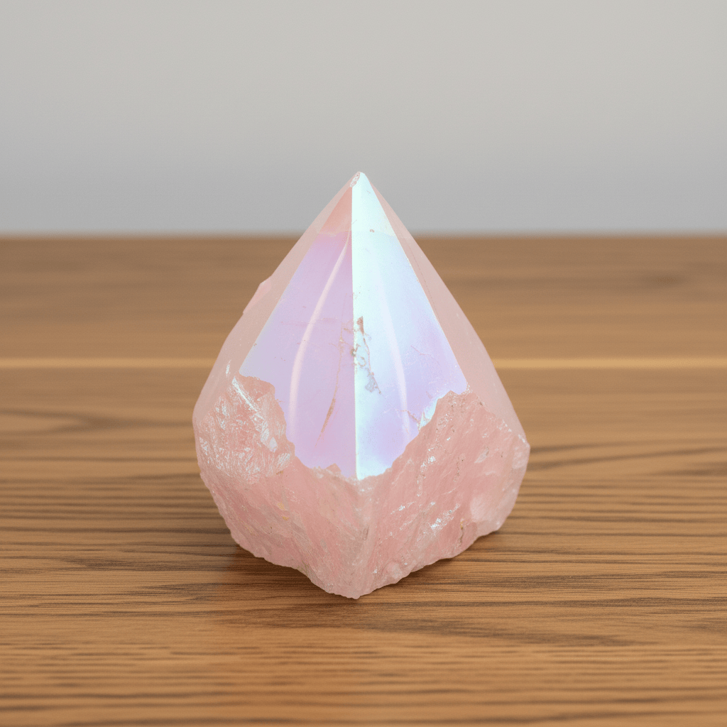 POINTE EN QUARTZ ROSE AURA PERLÉ MOYEN