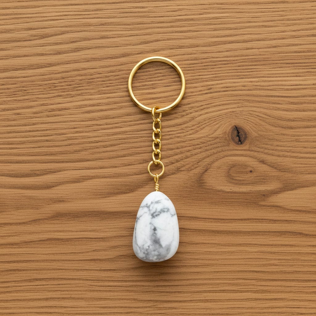 PORTE CLEF HOWLITE BLANCHE