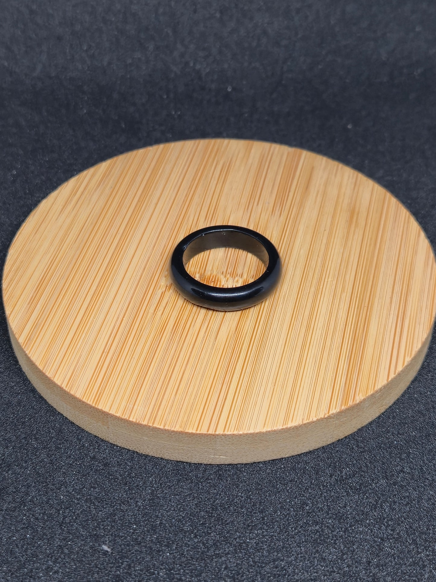 BAGUES JONC EN OBSIDIENNE 6mm