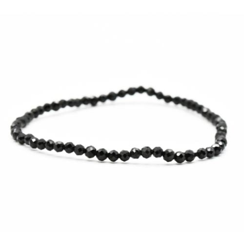 BRACELET FACETTÉ TOURMALINE NOIRE 3 mm