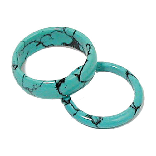 BAGUE JONC TURQUOISE RECONSTITUÉE 4MM
