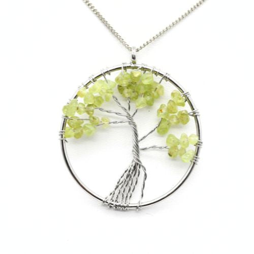 PENDENTIF ARBRE DE VIE EN PÉRIDOT