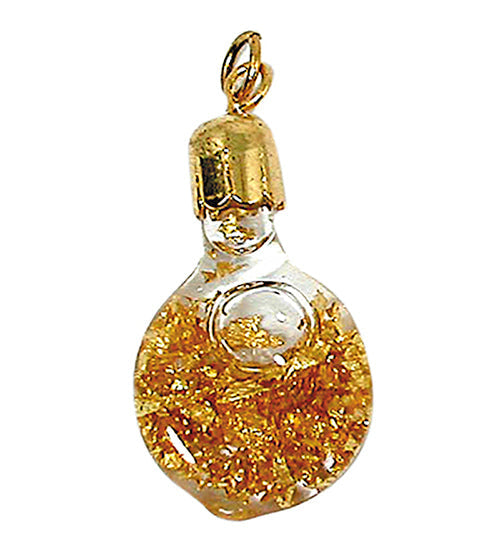 PENDENTIF PLAT DE FEUILLE D’OR