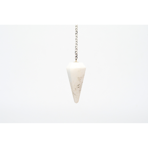 PENDULE FACETTÉ SCOLÉSITE