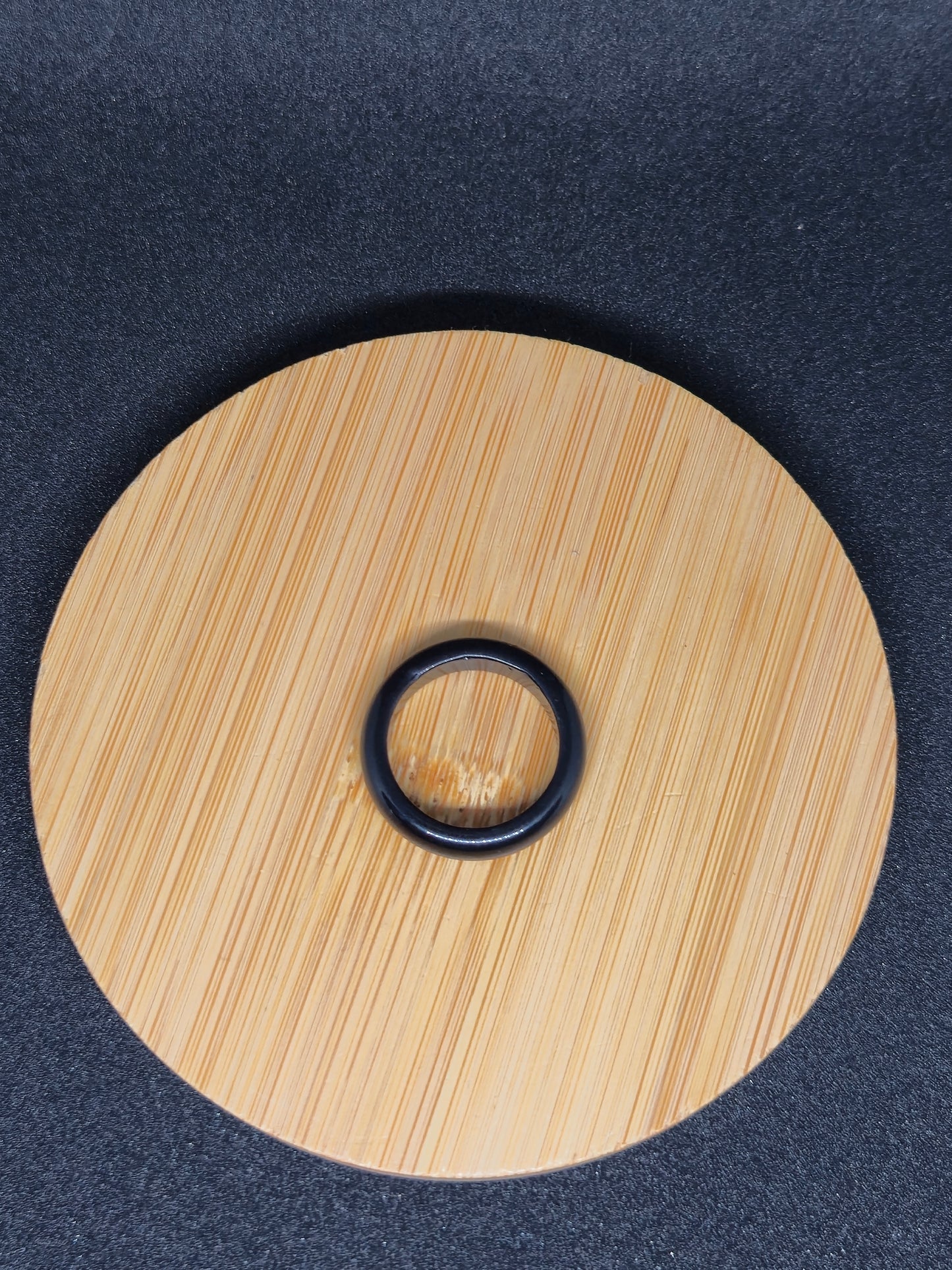 BAGUES JONC EN OBSIDIENNE 6mm